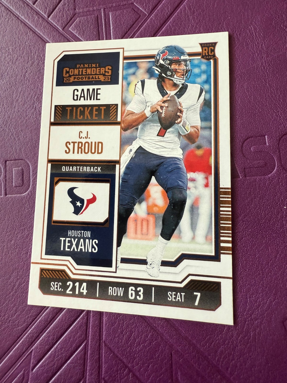 2023 Panini Contenders - C.J. Stroud #40 Orange Game Ticket (RC)