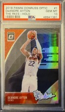2018 DeAndre Ayton Panini Donruss Optic The Rookies Holo RC #1 PSA 10