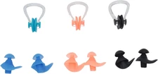 3 Pairs Nose Clips and Ear Plugs Silicone Soft to Wear Waterproof Reusable Nose 