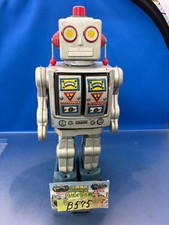 Vintage Tin Toy Robot Space Walkman Silver Electric Toy Showa Retro