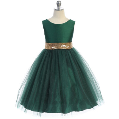 slim fit dress slacks Festive Christmas Elf Costume Dress – Mia Belle Girls main image 0