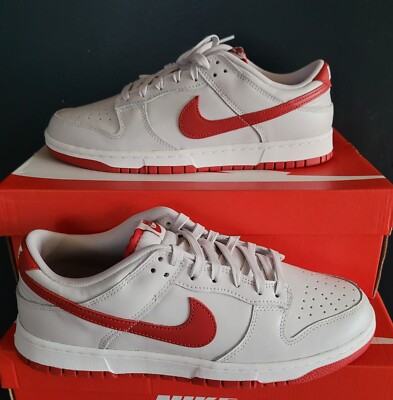 NEW AUTHENTIC NIKE DUNK LOW  ''BONE/RED'' US 9.5