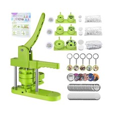 Button Maker Machine Multiple Sizes 330 Sets, Pin Maker 1'' 1.25'' 2.25'' But...