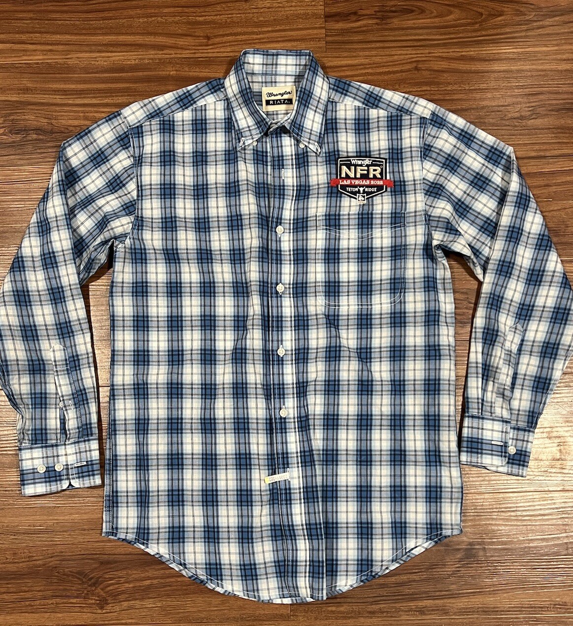 Wrangler Riata NFR National Finals Rodeo Las Vegas 2022 Western Shirt Blue Small