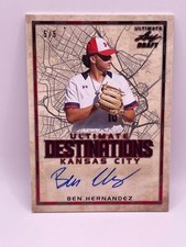 2020 Leaf Ultimate Draft Destinations Red 5/5 Ben Hernandez #UD-BH1 Auto Bookend