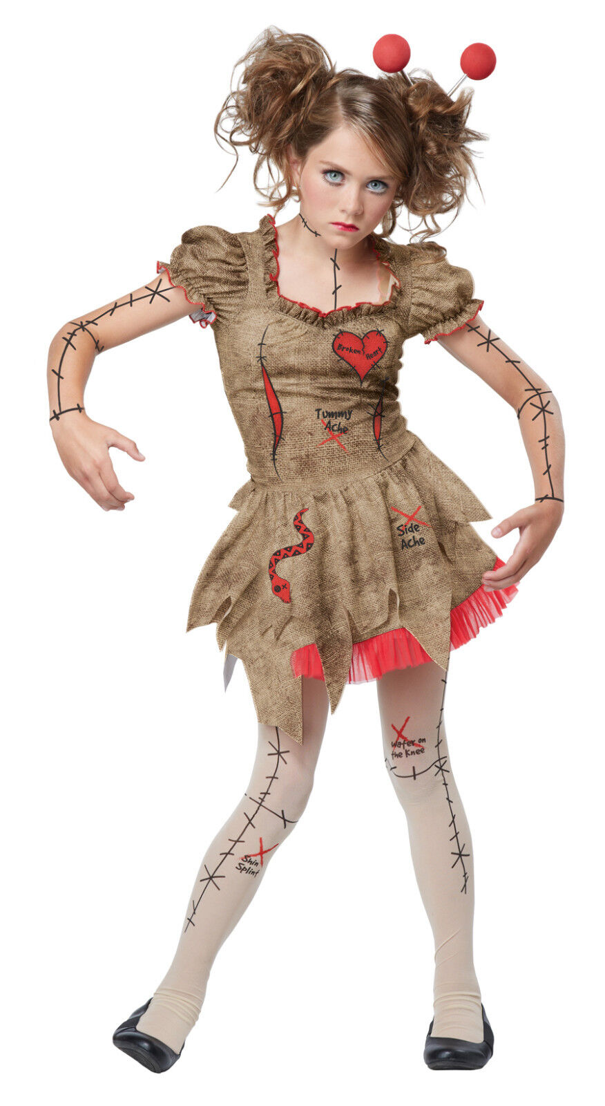 Creepy Voodoo Dolly Rag Doll Puppet Girls Costume