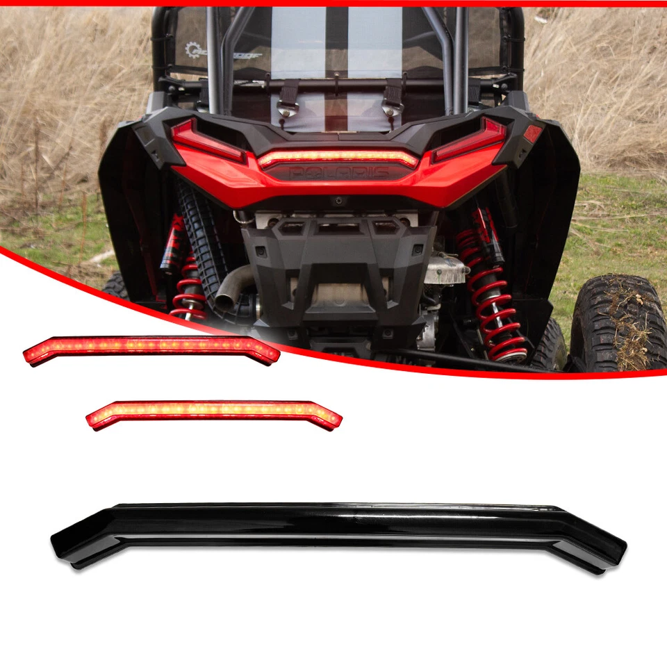 1 peça lente de fumaça traseira central vermelha LED lâmpada de freio traseira para Polaris RZR XP 1000/Turbo - Imagem 2 de 4