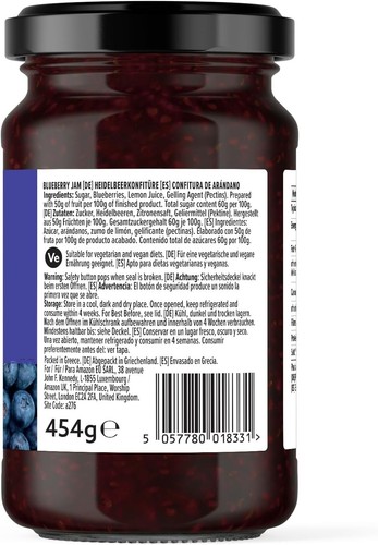High-Quality Blueberry Jam, 2x454g Packs - Great for Sharing and Gifting - Picture 5 of 8