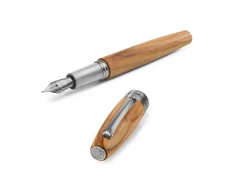 Montegrappa Fortuna Heartwood Olive Fountain pen Med nib with note book MIB