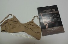 Eurotard Camisole adjustable strap clear back comfort fit bra ladies szs Suntan