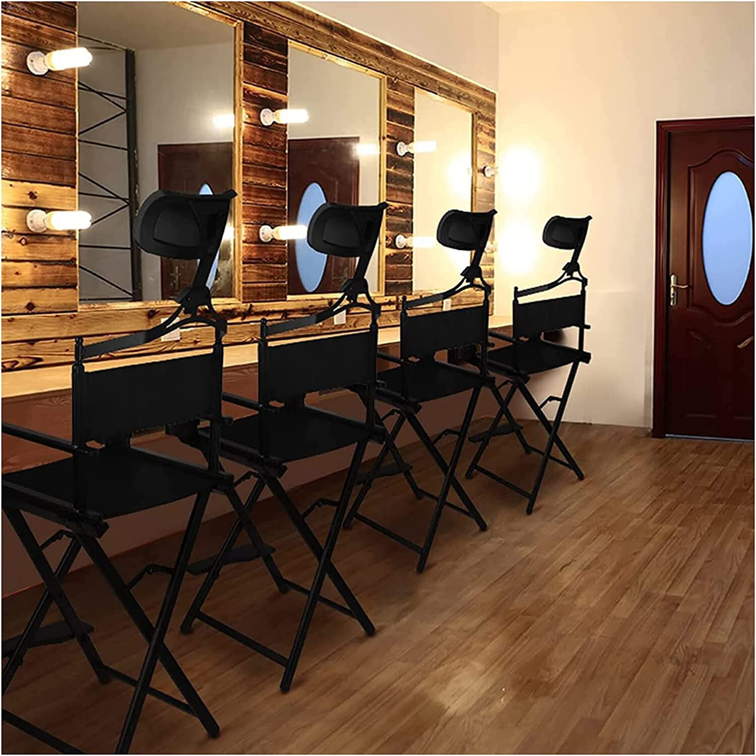 Professional Makeup Artist Directors Chair Headrest Folding Aluminum