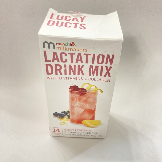 Munchkin Milkmakers Lactation Drink Mix Berry Lemonade 14 Packets for