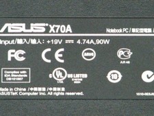 Gehäuse unten  Asus X70A Notebook 10066585-23985