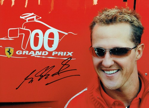 Maillot Signé Michael Schumacher Ferrari + Photo Éditée Limitée - Encadré Avec COA