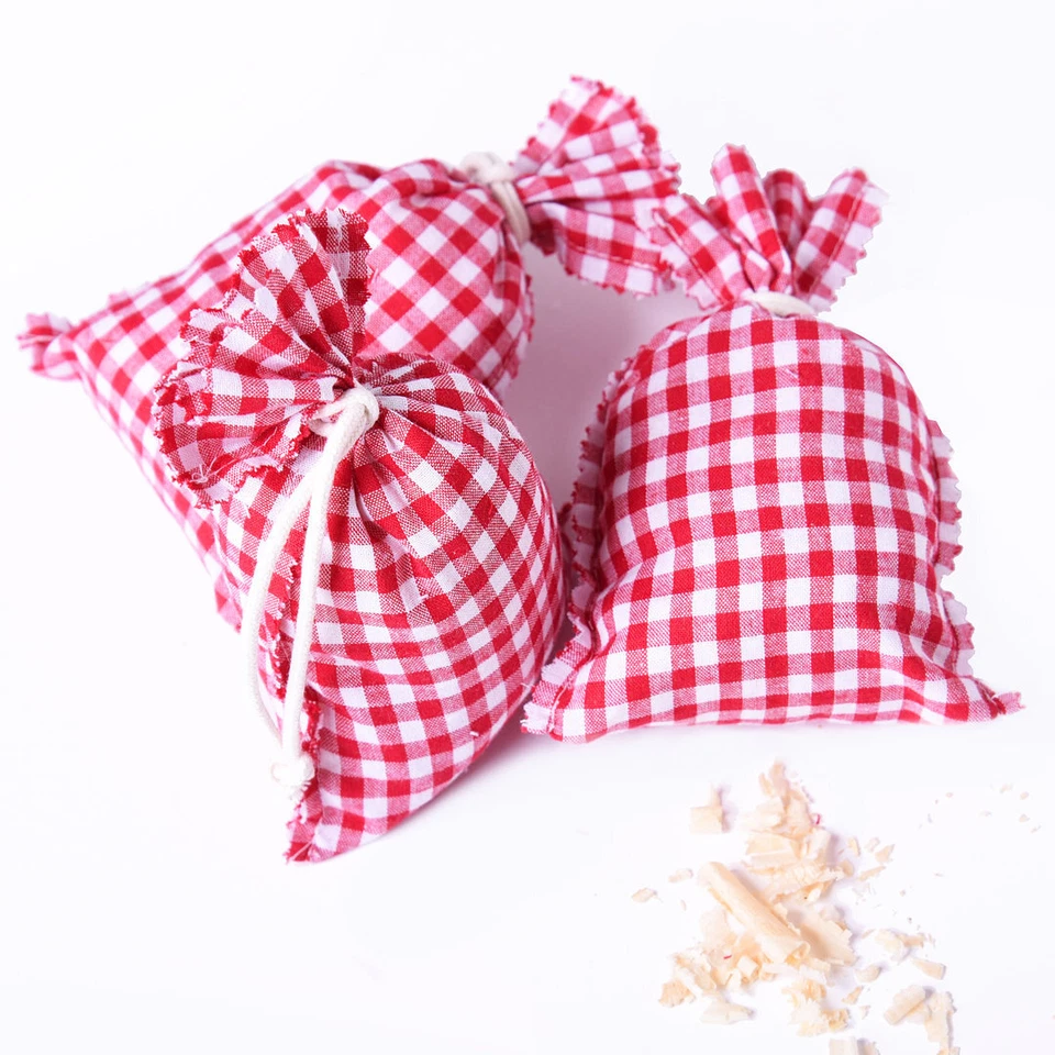 DR. BERGER 6 Zirbenduftbeutel Vichy Karo Rot-Weiss 10 x 15 cm Duftbeutel Duftsäckchen