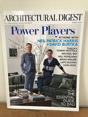 Architectural Digest March 2015 Neil Patrick Harris David Burtka Magazine NPH