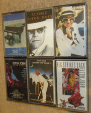 Lot of 6 Elton John Cassette Tapes - Here and There Classic Greatest Hits