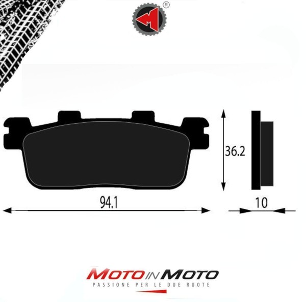 BremsbeläGe Hinten Kymco Xciting 250 2005 2006 2007 2008 2009-image