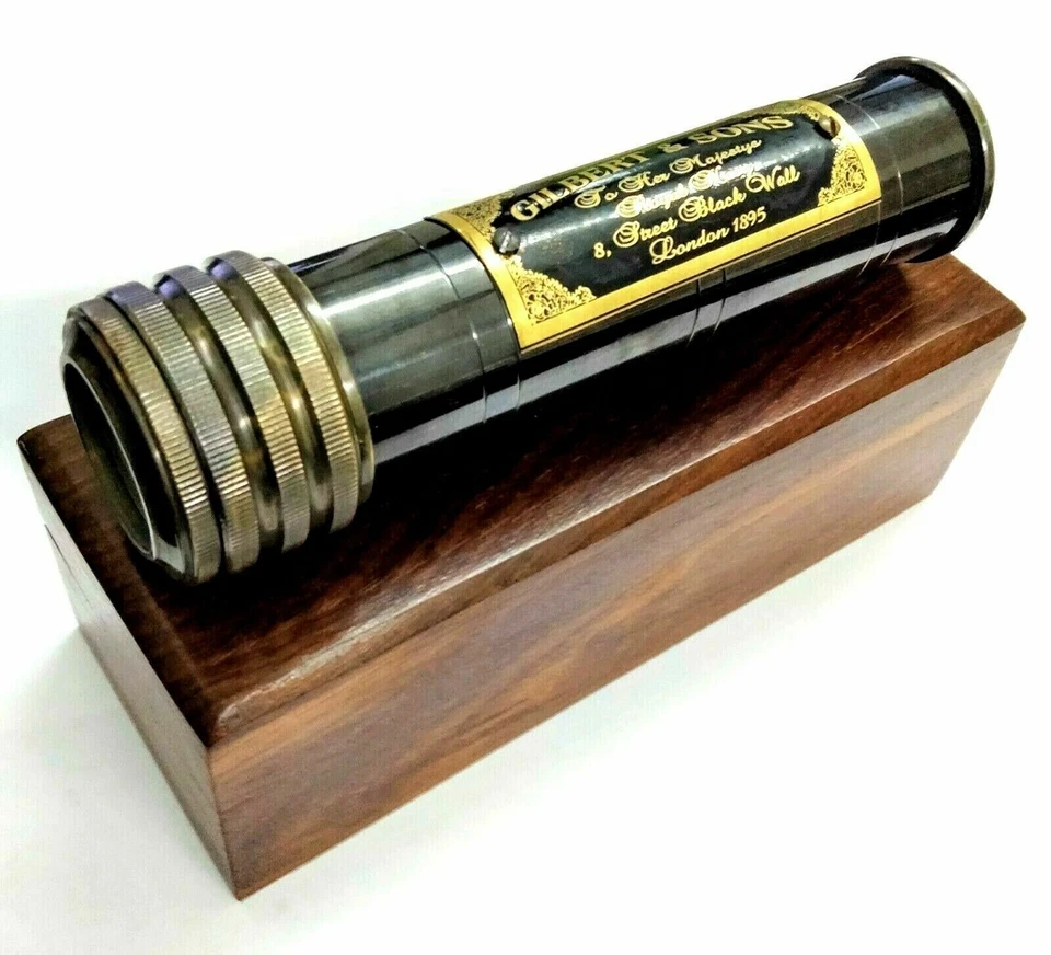 复古黄铜万花筒收藏品 6 英寸望远镜吉尔伯特和儿子特别版 — 第 2/4 张图片