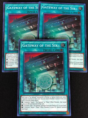 YUGIOH GATEWAY OF THE SIX SPWA-EN014 1ST SUPER X3 (NM)
