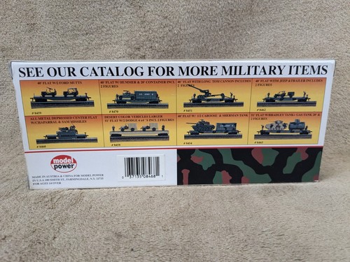 Model Power HO 8468 Military Depressed Center Flat Olive Troop Carrier READ DESC - Picture 9 of 16