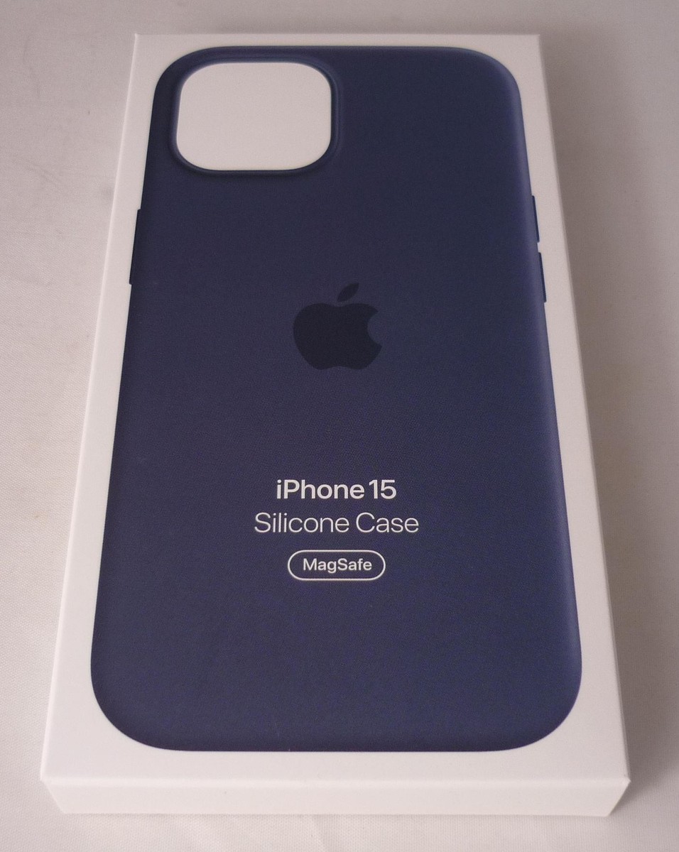 Genuine Official Apple iPhone 15 Silicone Case Cover Storm