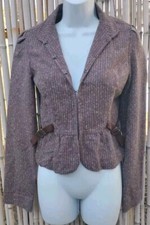 Lux M Cropped Purple/mix Cotton Blend Jacket