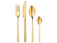 ERNESTO® 16-tlg. Edelstahl-Besteckset Besteck Löffel-Set – stilvolles Design