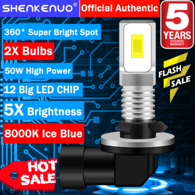 2 8000K LED light bulbs for John Deere Tractor 3320, 3520, 3720, 4320, 4520: USA