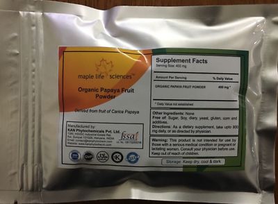 ORGANIC Papaya Fruit Powder  Pure Pure & High Quality 