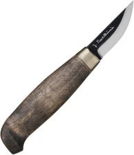 Marttiini Snappy Curly Birch Carbon Steel Fixed Blade Knife w/ Sheath 511020
