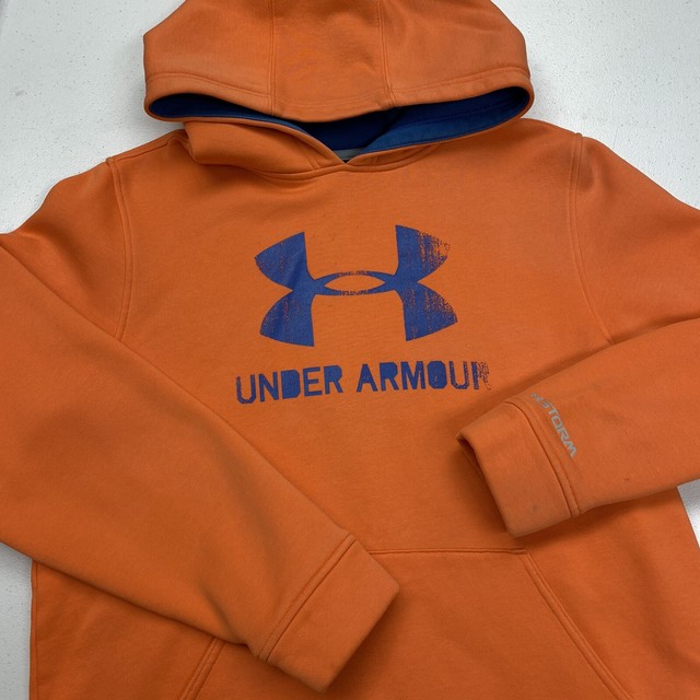 Under Armour Hoodie Sweatshirt Youth XL Orange Pullover Active eBay