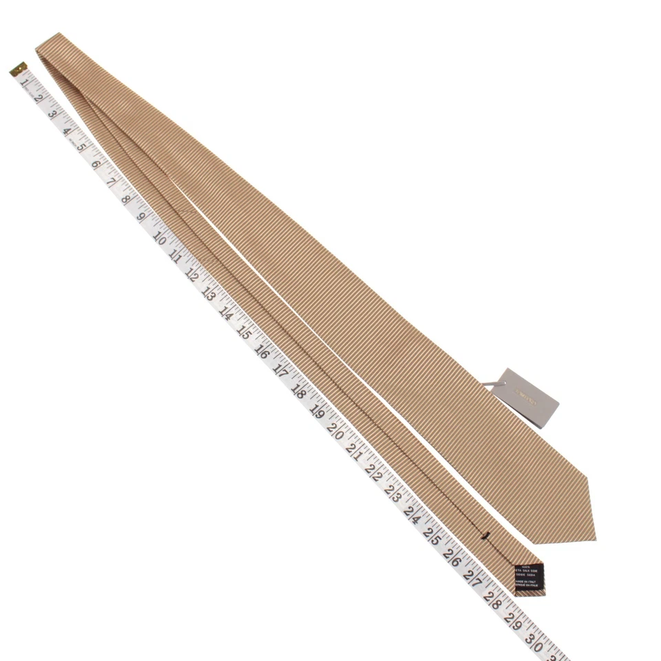 Corbata Tom Ford NUEVA CON ETIQUETAS 100 % seda en beige tostado/negro micro rayas hecha en Italia Foto 3 de 4