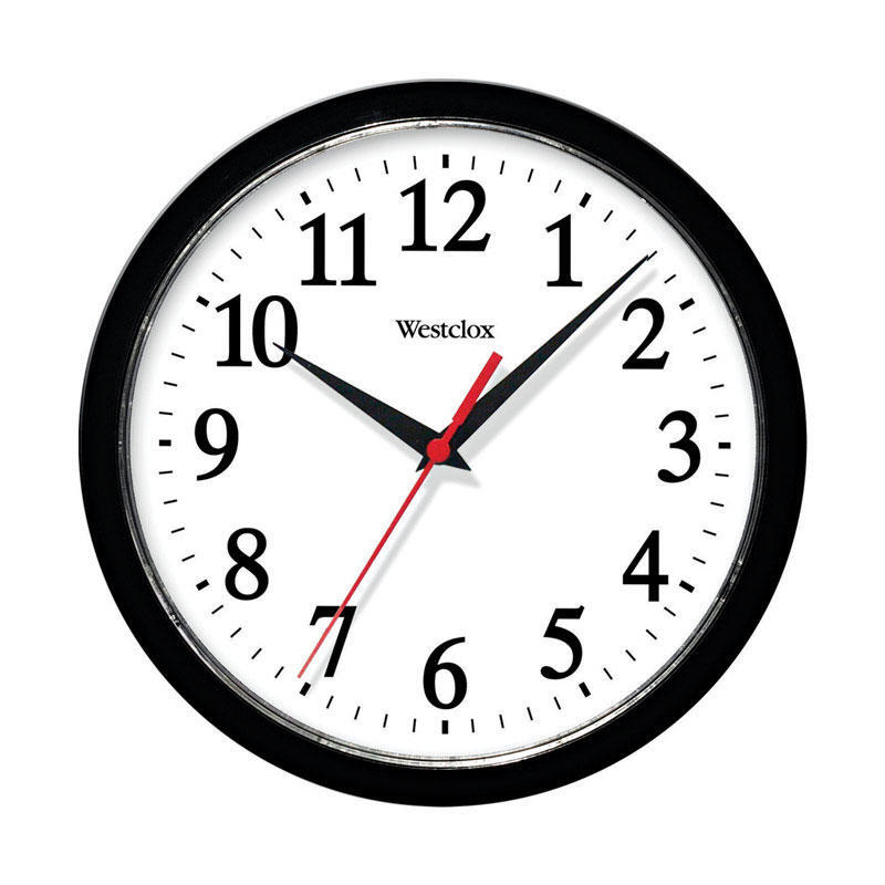 Westclox 10 in. L X 10 in. W Indoor Classic Analog Wall Clock Plastic