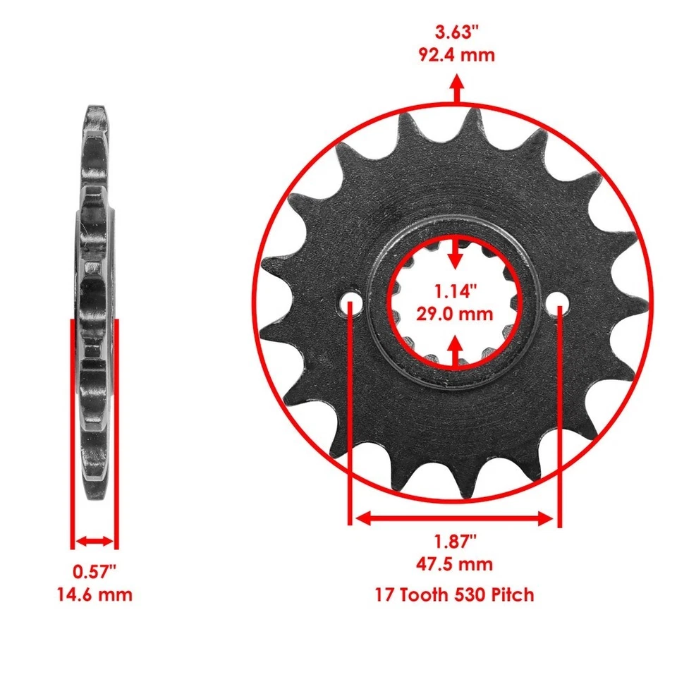 Red O-Ring Drive Chain & Sprockets Kit for Honda CBR1000F Hurricane 1989-1995 - Image 2 of 4