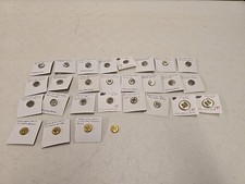 Vintage CB&Q Railroad Burlington Route Mixed Uniform Button Lot Of 28