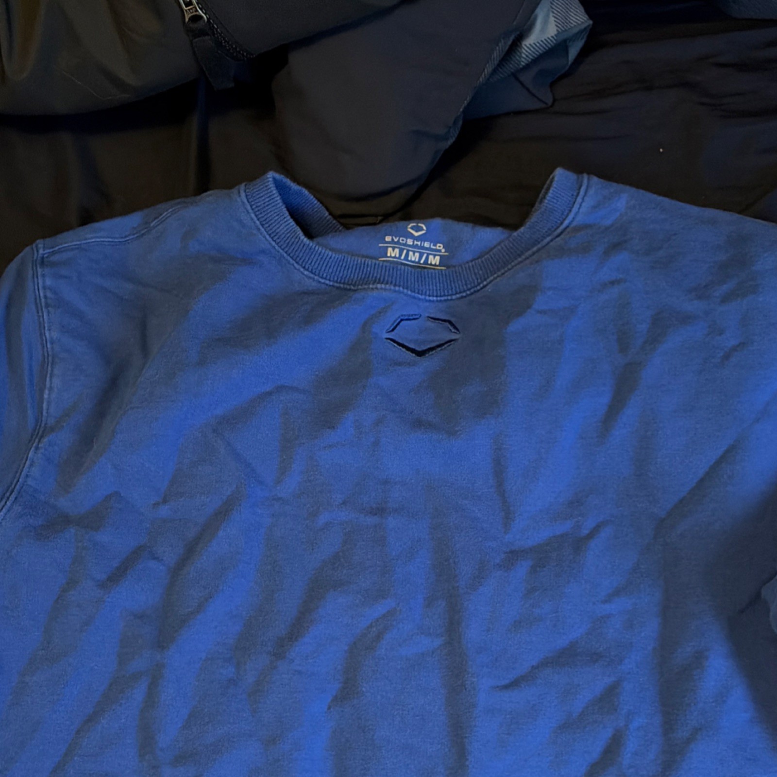 EvoShield Blue Pullover Crew Neck Sweatshirt Long… - image 1