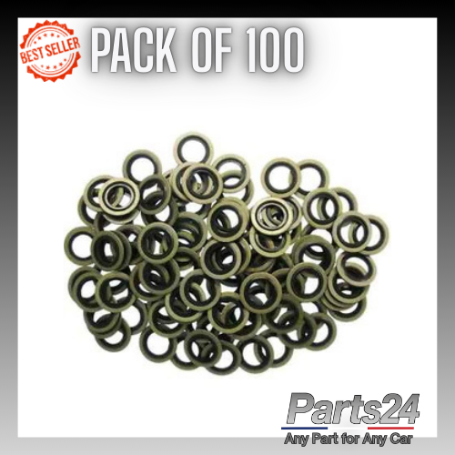 100x  Oil Sump Plug Washers Bonded Seal 24mm Ford Zetec Engine Aluminium Rubber