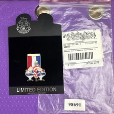 Disney DS Tweedle Dee & Tweedle Dum Ribbon Flag Le 250 Original Bag 