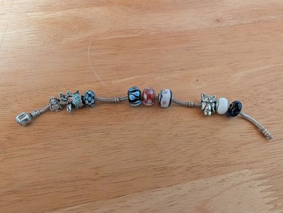 Pandora Sterling Silber Armband 20cm mit 10 Charms (ohne Box) 