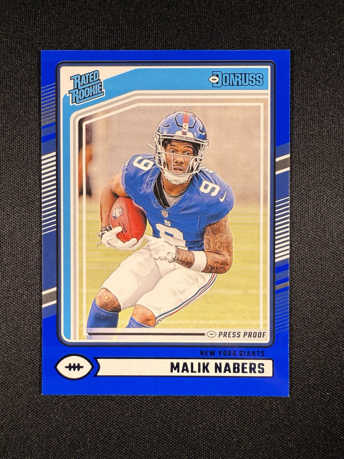 2024 Panini Donruss - Rated Rookie Malik Nabers #383 Blue Press Proof (RC)