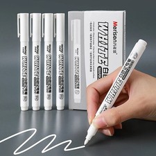 White Waterproof Permanent Paint Marker Pens for Metal Wood Fabric
