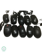 Mixed Lot of 10 Lenovo HP Microsoft Logitech USB Optical Mouse w/ Scroll Wheel