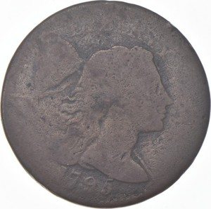 1795 Flowing Hair Large Cent - S.78 - PE a0198