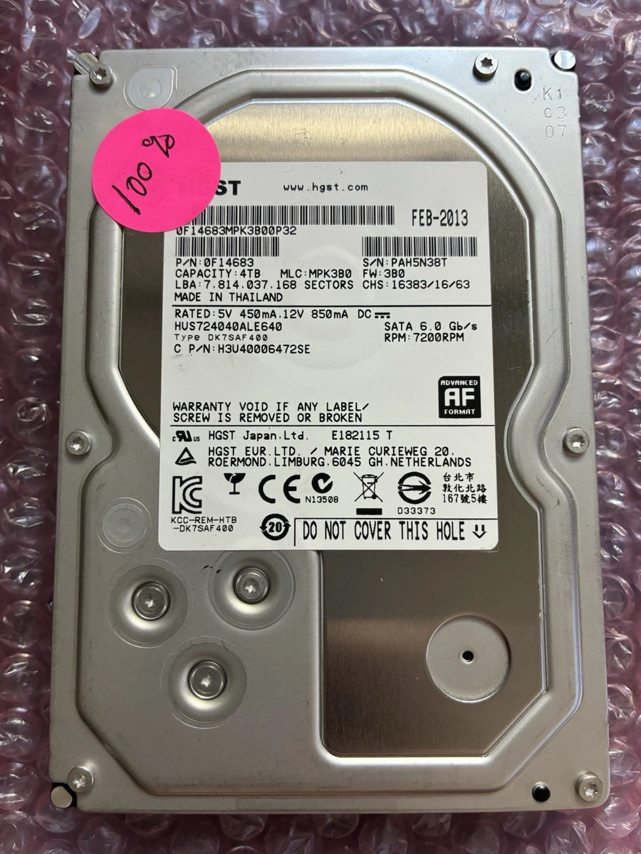 HGST 4TB Computer Internal Hard Disk Drives for sale | eBay