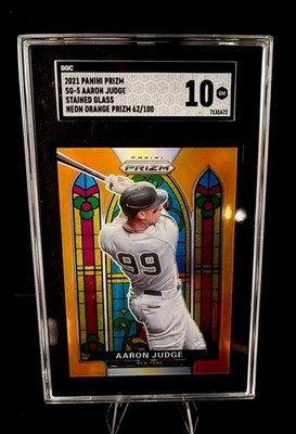 2021 Panini Prizm Stained Glass Aaron Judge #SG-5/100 SGC 10