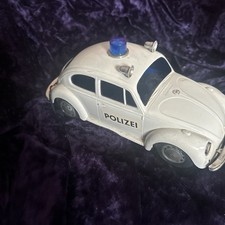 Volkswagen VW Käfer Beetle Kunststoff Plastik Polizei Batterie Antrieb 27cm