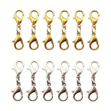 6pc Double Lobster Claw Clasp For Necklace Bracelet Extender Fastener DIY Craft