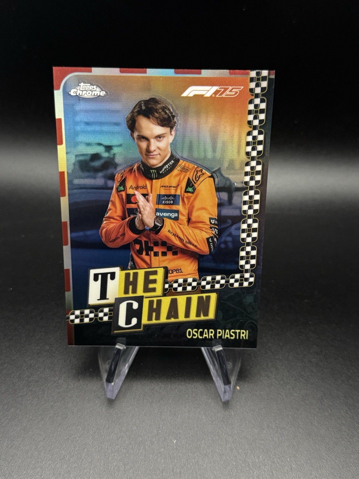 Oscar Piastri 2025 Topps Chrome Formula 1 F1 The Chain SSP Case Hit #CH-3