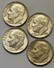 LOT  Of 4 Roosevelt Dimes 1961-1964 D&P 90% Silver Coin Collectible  #21